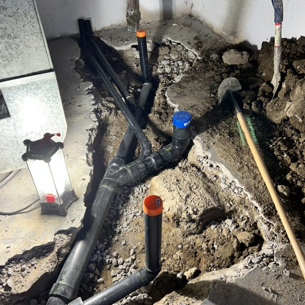 Three-piece bathroom - basement renovation